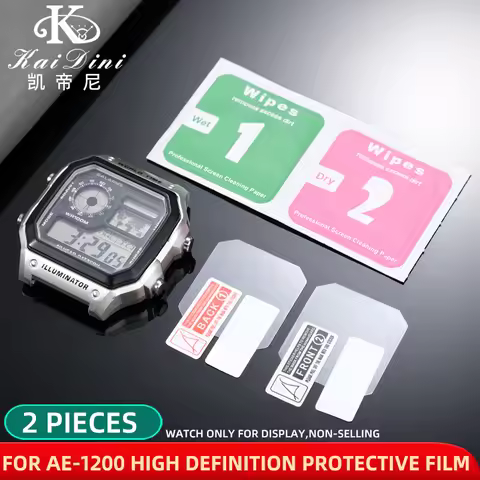 For Casio AE-1200 AE1200Wh AE-1300 AE1200 Dedicated Explosion-proof Film Transparent Mirror Screen P
