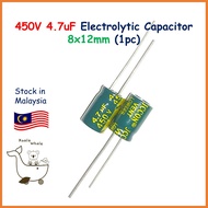 450V 4.7uF 4.7UF 450V4.7UF Electrolytic Capacitor Kapasitor Elco 8x12mm (1pc)