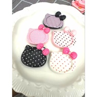 Customized Resin accessories Hello Kitty Small Plate * 5pcs * Food Toys Customized KT Small Dinner P