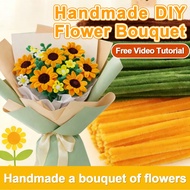 DIY Sunflower Bouquet Fuzzy Wire Craft Kit | Complete Material Set with Free Video Tutorial