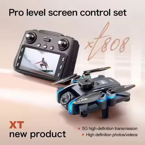XT808 GPS Drone Professional 8K HD Dual Camera Brushless Motor avoidance WIFI FPV Foldable RC Quadco