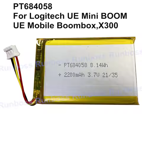 2200mAh 533-000108 PT684058 Battery For Logitech UE Mini BOOM Speaker,UE Mobile Boombox,X300 Bluetoo
