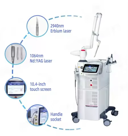 4 Mode Fotona 4D Lase Device 2940nm Erbium 1064nm CO2 Fractional Collagen Boosting Pigment Blurring 