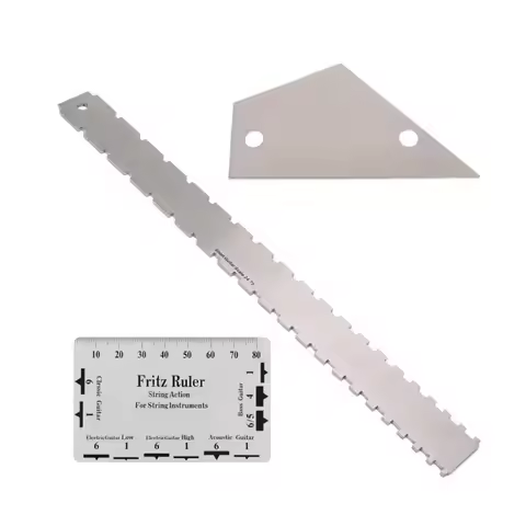 Guitar Neck Notched Straight Edge Luthiers Tool with String Action Ruler Gauge for Gibson for Fender