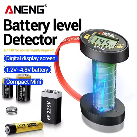 ANENG BT138 Battery Testers Portable Multifunctional Quickly Measure Battery AA/AAA/C/D/9V/1.5V Butt