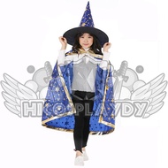 hiCosplaydy Kids Witch Cloak Wizard Cape Costume Cosplay