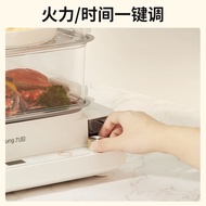 Jiuyang （Joyoung） Electric Steamer Household Multi-Function Pot Small Electric Food Warmer Large Capacity Steam Pot Three Layers 20L Reserved Insulation Stainless Steel Steamer Plate Egg Steamer GZ568【20L Stainless steel steamer plate 】