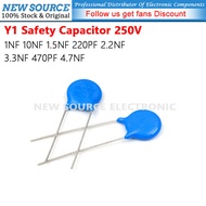 [5pcs] Y1 Safety Capacitor 250V 1NF 10NF 1.5NF 220PF 2.2NF 3.3NF 470PF 4.7NF 102 103 222 471 472 Cap
