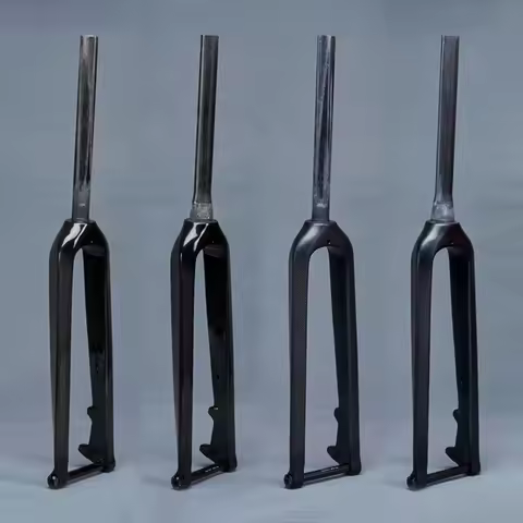Bicycle Fork Carbon Fiber Rigid Fork Mountain Bike Fork 26/27.5/29 inch Thru Axle 15*100mm Disc Brak
