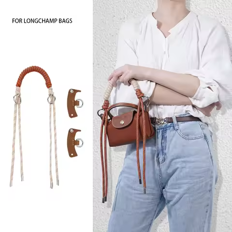 Bag Strap For Longchamp Mini Bag Hand-Woven Strap Bags Transformation Bags Accessories Hand Short St