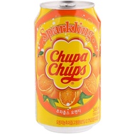 ชูปา ชุปส์ น้ำสปาร์กิ้งโซดาซ่ารสส้ม Chupa Chups Sparking Soda Orange Flavor 345ml