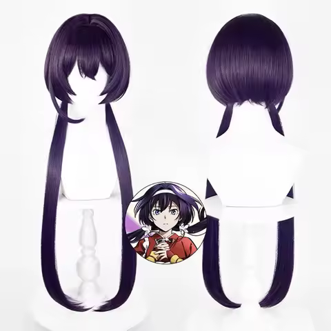 HAIRJOY Synthetic Hair Wig Bungo Stray Dogs Izumi Kyouka Cosplay Wig Long Straight Purple Cosplay Wi