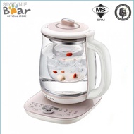 【New stock】℡☊Bear 1.8L Electric Kettle Multifunction Health Pot soup pot tea pot glass pot Kitchen A