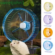 SWEETJOHN Hamster Running Wheel, Adjustable Silent Hamster Wheel Toy, Creative Non-slip Transparent Acrylic Hamster Treadmill Squirrel