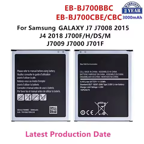 Brand New EB-BJ700BBC EB-BJ700CBE Battery 3000mAh For Samsung Galaxy J7 2015 J4 2018 J7000 J7009 J70
