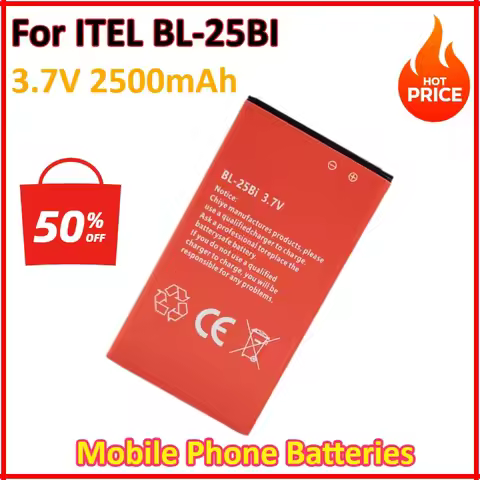 NEW 3.7V 2500mAh Battery For ITEL BL-25BI Mobile Phone Batteries