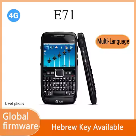 Finland made E71 Cell Phone GSM 2G 3G Unlocked 3.2MP camera 240x320 Display multi-language used phon