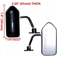 F1 Racing Modified Rearview Mirror Baked Black White Reaing Straw For F30 GS430 GS450H Universal Ver