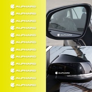 Car Window Wiper Sticker Nickel Metal Rear View Mirror Rain Eyebrow Decal Body Sticker For Toyota Alphard Emblem Accessories