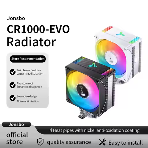 Jonsbo CR-1000EVO cpu cooler 120mm argb pwm cpu ventilador de refrigeração 4 tubos de calor tdp 220w