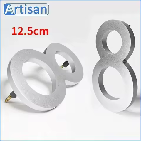 12-15 CM House Number Outdoor 26 Letters #0-9 Home Outdoor Numbers Address Plate Plaque Signs Acryli
