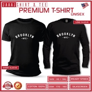 T-Shirt Cotton Brooklyn Shirt Lelaki Shirt perempuan Baju lelaki Baju perempuan lengan pendek lengan panjang