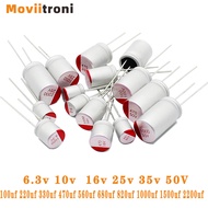 15pcs DIP Solid Electrolytic Capacitor 6.3v 10v 16v 25v 35v 50V 100uf 220uf 330uf 470uf 560uf 680uf 