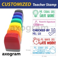 TEACHER Name Stamp | Customised Stamp | Personalised Chinese Malay Kids Teachers' Day Stamp Self Ink Rubber Stamp Chop