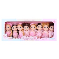 12cm 8pcs Set Bjd Doll Confused Doll Wedding Princess Holiday Girl Play House Toy Ball Jointed Doll