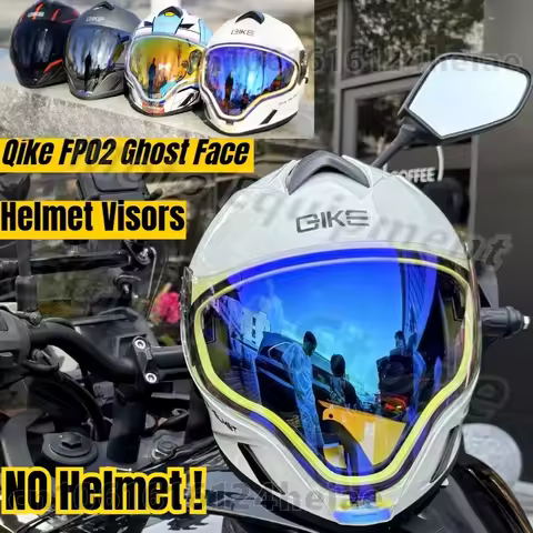 Qike Helmet FP02 Ghost Face Helmet Motorcycle Helmet Lenses Riding Equipments Visor Replacement Part