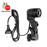 1.8m Cable Cord Light Bulb Stand E26 / E27 AC Socket Lamp Holder with Umbrella Holder Photography Li