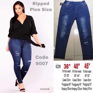 JEGGING PLUSSIZE RIPPED 9007