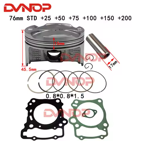 Piston Kit 76mm CBR250i CBR300 CBR250R CBR 300 R 1310-KYJ-305 12251-KYJ-901 12192-KYJ-900 12100-K33-