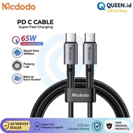 Mcdodo CA-3131 USB Charger Data Cable TYPE C to C 1.5M 65W PD QC 3.0