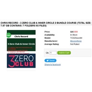 Chris Record - 3 Zero Club & Inner Circle 2 bundle course (Total size: 7.57 GB Contains: 7 folders 9