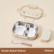 Inaso Kotak Bekal Makanan Sekolah Anak Tempat Wadah Makanan Nasi Sayur Lunch Box Anti Tumpah HMB107