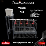 Fullset Laying Hen Cage 4 Rooms 8 Chickens