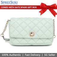 Kate Spade Handbag In Gift Box Crossbody Bag Small Natalia Flap Turnlock Crossbody Crystal Blue # WLRU6342