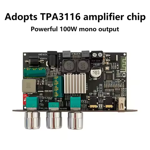 ZK-1001UM/ZK-1001U Bluetooth Audio Amplifier 100W Mono TPA3116D2 Audio Amplifier Module Support APP 