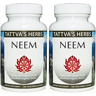 Tattva's Herbs Neem Capsules 240ct (2-Pack) – Good for Skin, Hair & Nail Detox, Ayurvedic Cleanse Su