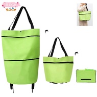 ELO11 Collapsible Shopping Cart, 2 in 1 Reusable Folding Cart, Durable Waterproof Lightweight Foldab