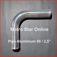 Turbo Intercooler Pipe Turbo Intercooler Aluminum Pipe 90 2.5"/