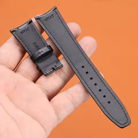 20mm 22mm Curved End Calfskin Watch Strap Bracelet for IWC IWC Portugal 7 Betafeno Cowhide Watchband