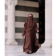 ABAYA DRESS STELLA BY KHIRA SESUAI UNTUK UMRAH,NIKAH WEDDING DAN BRIDESMAID BAJU RAYA 2023 MENTU AUR