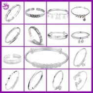 Lao Fengxiang 100 Sterling Silver Jewelry Sterling Silver Bracelet Pure Silver 999 Silver Bracelet B