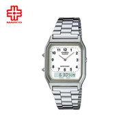 Casio Vintage AQ-230A-7B Silver Stainless Steel Band Men Watch / Women Watch