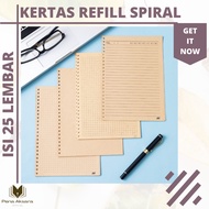 Spiral Book Refill Paper A4 A5 A6 B5 Size HVS Book Paper Brown Paper