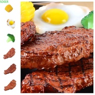SDEER Simulation Steak Model, Pretend Play Simulation Food Simulation Kitchen Toy, Poached Egg Corn 