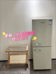 全新 急放 雪櫃 復古 冰箱Double-door mini refrigerator 家用小型 高顏值家用細雪櫃 雙門冰箱 節能 冷藏冷凍 小冰箱