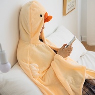 Office Nap Shawl Warm Blanket Little Yellow Duck Blanket Cartoon Cute Flannel Blanket Student Classroom Use Thickened Children Warm Cloak Cover Leg Air Conditioning Sofa Blanket